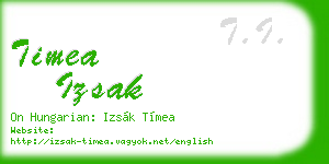 timea izsak business card