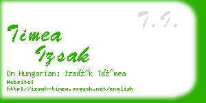 timea izsak business card